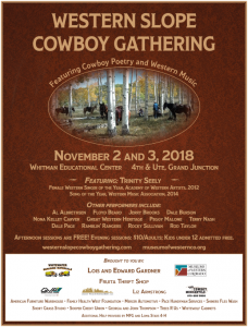 2018 Poster Western Slope Cowboy Gathering